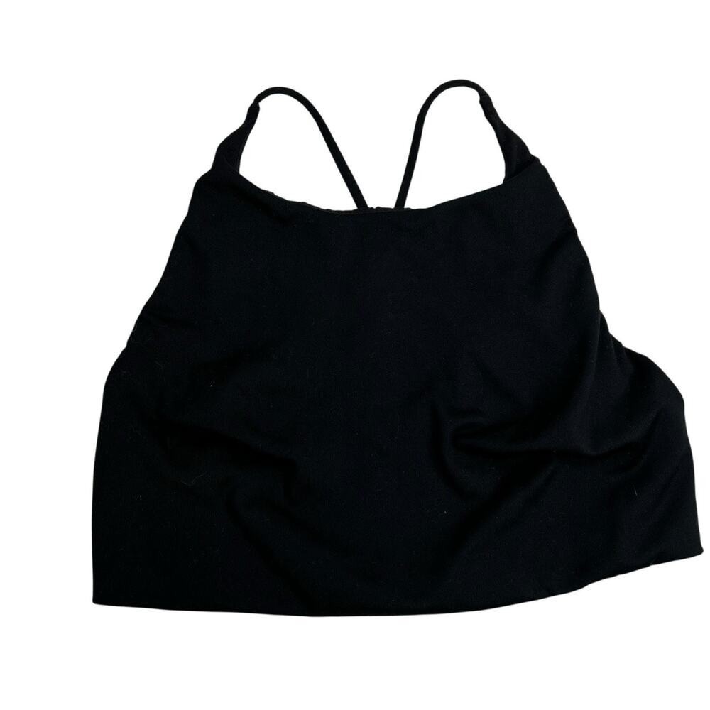 Victoria's Secret L Large Bralette Wireless Lightly Lined Bra Black Strappy Back